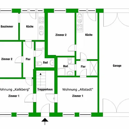 公寓 Kalkberg 巴特塞格贝格